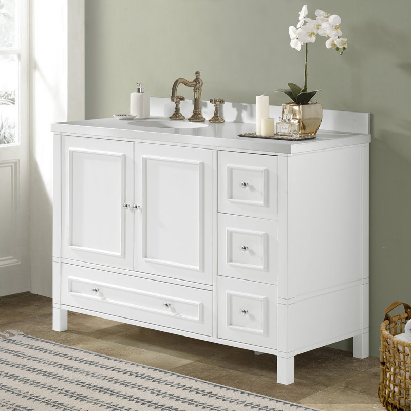 Alaterre Williamsburg 48" Single Bathroom Vanity Base Only in White